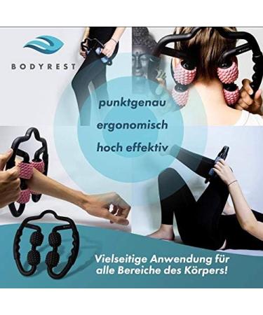 Bodyrest Muscle Massage Roller - Fascia Roller for Anti-Cellulite & Relaxation | Light Blue Self-Massage for Neck Shoulders Thighs & Legs - International Shipping - Buy Online on GoSupps.com