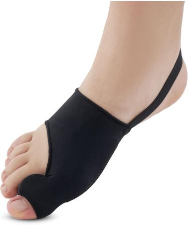 Bunion Corrector 2 Pcs, Non-Surgical Toe Corrector for Day/Night Relief - Comfortable & Breathable - Hallux Valgus Pain Support - Non-Slip Big Toe Straightener - Black - Buy Online on GoSupps.com