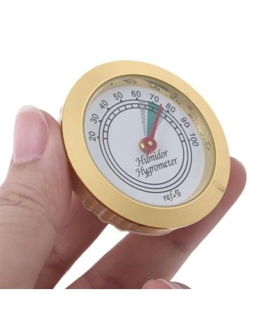 Cigar Hygrometer 43mm Mini Round Metal Hygrometer Cigar Tobacco Humidity Gauge Applicable Cigar Humidor Case Accessory - Buy Online on GoSupps.com