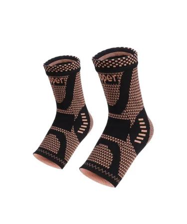 DJyouxian Dujia ankle guards (one pair)-good foot care compression brace for injury recovery ankle pain relief swelling ankle sprains Achilles tendonitis heel spurs-perfect ankle guards (Small)