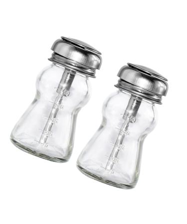 HAPINARY Set of 2 x 60ml Glass Nail Polish Remover Bottles for Gel Nail Polish - Leak-Proof and Sturdy