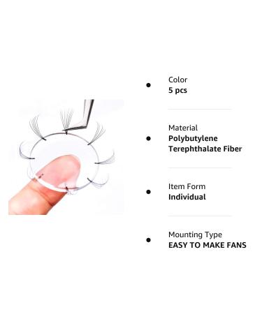 GEMERRY Easy Fan Lash Pad Pallet 5 Pcs - Eyelash Extension Supplies for Beginners - Volume Lashes Tool - 3x30mm - Buy Online on GoSupps.com