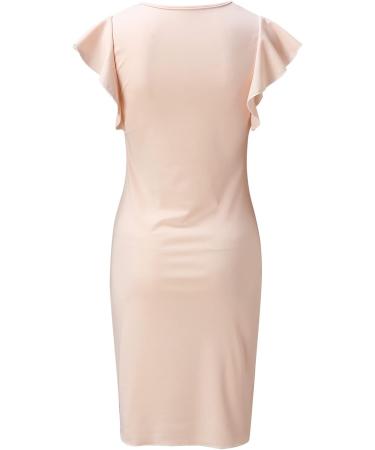 Briskyry Women's Summer V-Neck Floral Dress - Elegant Bustier Party Dress in Vintage M Beige - Buy Online on GoSupps.com
