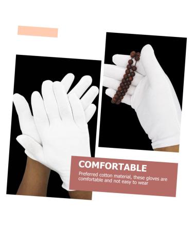Healeved 48 Pairs White Cotton Gloves Jewelry Touching Gloves Key Hider Outdoor Washable Cotton Gloves Utility Work Gloves Mittens Tires Elastic Gloves Miss Wen Wan Labor Protection Cotton - Buy Online on GoSupps.com