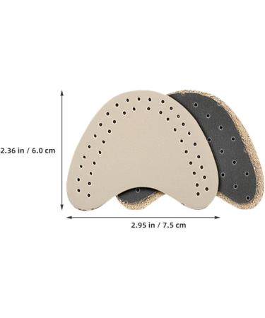 Healvian Forefoot Cushions - 8 Pairs High Heel Pads Anti-Slip Cow Leather & Latex Insoles for Women & Girls - Beige Metatarsal Support - Buy Online on GoSupps.com
