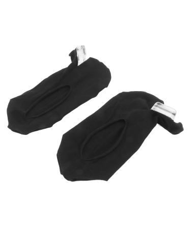 Portable Toe Separator Socks Bunion Relief Socks Women Soft Elastic Breathable Valgus Corrector Toe Separator Socks for Work (Black)