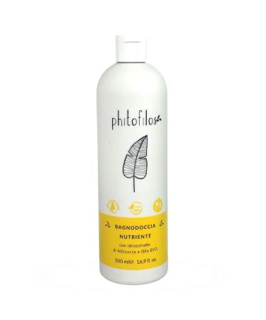 PHITOFILOS Nourishing Shower Gel with Apricot and EVO Oil 500 ml - ECOBIO 100% VEGAN COSM076