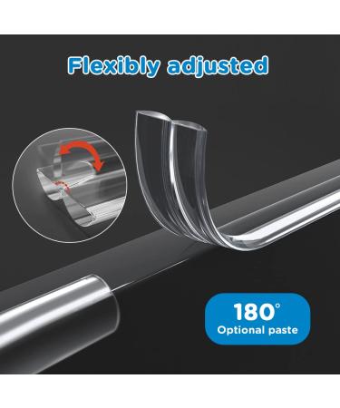 Clear Silicone Baby Proofing Edge Protector Strip - 6.6ft Soft Corner Guards for Cabinets, Tables, Drawers - Thickened, Pre-Taped Adhesive - Buy Online on GoSupps.com