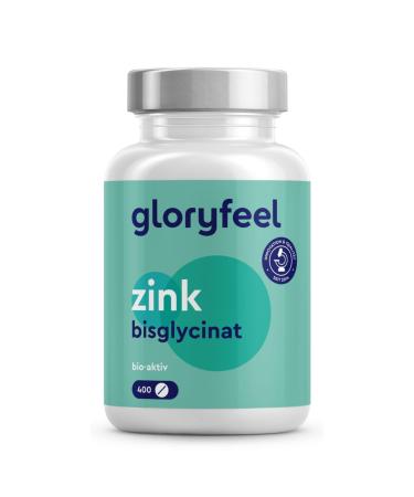 Zink 25mg - 400 tablets - Premium Zink -Bisglycinat (Zink -Schelat) highly bioavailable - 25mg elementary zinc per tablet - laboratory test vegan without additives made in Germany