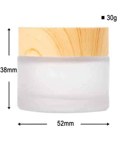 XLKJ 5-Piece Matte Glass Cosmetic Jar Set - Travel-Size Empty Cream Containers with Lids for Skincare - Buy Online on GoSupps.com