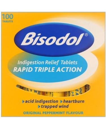 Bisodol Triple Action 100 Tablets - Fast Indigestion Relief - Buy Online on GoSupps.com