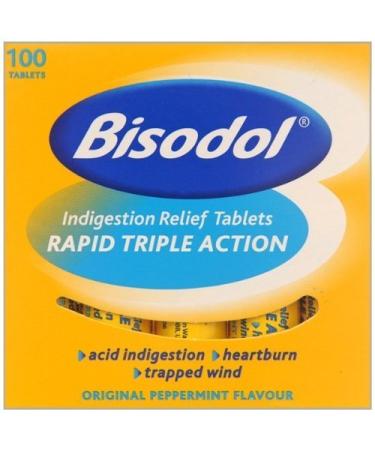 Bisodol Triple Action 100 Indigestion Relief Tablets