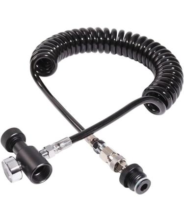 Chatthen Paintball Remote Line Coil Kit with 3000 PSI Gauge | Heavy Duty High Pressure Air Hose with Slide Check | For Compressed Air Use - Buy Online on GoSupps.com
