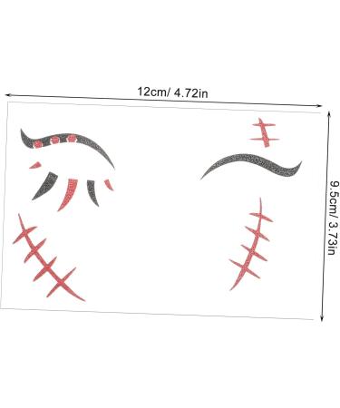 ABOOFAN 2 Sheets halloween decorations sticker face for DIY fake face for halloween Face Decals Halloween Face Decals the face Eye patch plastic - Buy Online on GoSupps.com