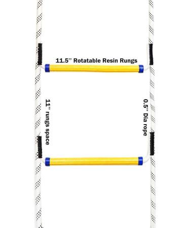 Aoneky 5.9ft Nylon Climbing Rope Ladder for Kids & Adults - Playground Hanging Swing Set & Tree Toy for Boys Aged 6-12 - Buy Online on GoSupps.com