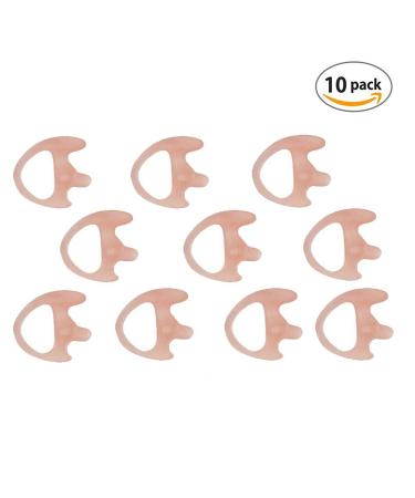 10 Left Medium Flesh Flexible SEMI Custom Ear Mold Insert Rubber Gel EARPIECE Police Patrol Duty Gear