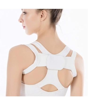 SheraF Back Posture Corrector Therapy Corset Spine Support Belt Lumbar Back Posture Correction Bandage for Men Women (Color : White Size : Large) Feito na China Full moon lofty ambition