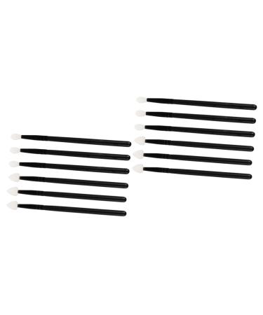 Ipetboom 12 Pcs Lip Brush Eye Shadow Brush Makeup Brush Silicone Lip Mask Brush Eyeshadow Brush Applicator 14x1.2x0.8cmx2pcs Blackx2pcs