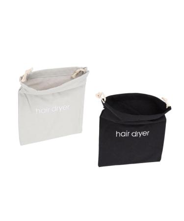 2pcs Hair Dryer Storage Bag Drawstring Room Supplies Travel 33.00X30.00X0.50CM As Shown