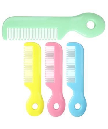 Healifty 4pcs Fine Tooth Comb Teeth Newborn Babies Comb Infant Hair Groomer and Extra Fine Rounded Teeth with Cradle Cap for Infants Adults with Dandruff and