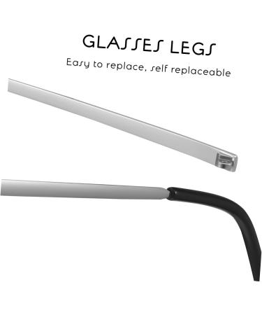 Lurrose Glasses Repair Set - 2 Pairs of Black Eyeglass Arms & Legs | Metal Sunglasses Bracket Accessories for Men & Women - Buy Online on GoSupps.com