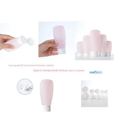 16 Pack MAGIGO Pink Toiletries Travel Bottle Set | TSA Approved Leak Proof Airline Carry-On for Women - Buy Online on GoSupps.com