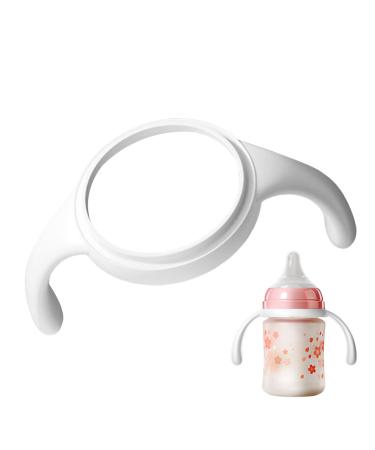 MAM Bottle handles-silicone baby bottle holder durable quenching bottles wide-neck baby bottle handle for glass baby bottles manting white