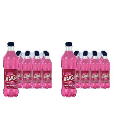 BARR since 1875 Cherryade No Sugar Cherry Flavoured Fizzy Drink "Fizzingly Fun" - 12 x 500ml Bottles (Pack of 2)