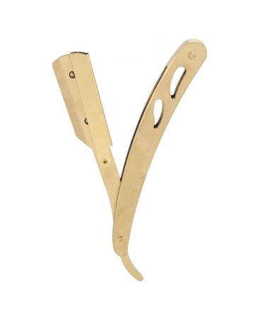 Premium Stainless Steel Face Razor & Neck Cutter - Foldable Manual Beard Knife Holder (Single Blade Straight Edge) - Buy Online on GoSupps.com