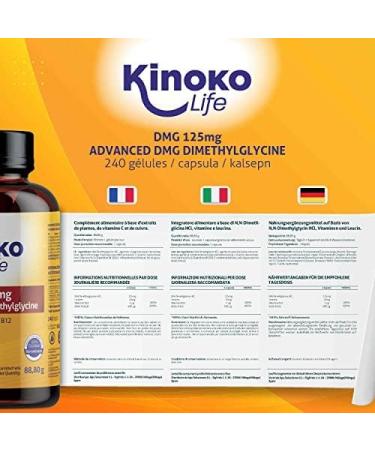 DMG Advanced 125 mg 240 Pure Dimethylglycine Capsules - With Folic Acid & B12 for Improved DMG Absorption Gluten Free Non-GMO Vegan. Memory Stress Concentration - Buy Online on GoSupps.com