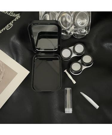 2 Kits Portable 4-in-1 Contact Lens Container & Holder - Travel & Home Storage Set (2 Black Sets) - Buy Online on GoSupps.com