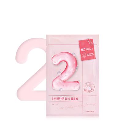 numbuzin No.2 Water Collagen 65% Voluming Sheet Mask | Peptide Pudding Texture Niacinamide Firming Supple Skin Face Mask Pack | Korean Skin Care 4ea/box