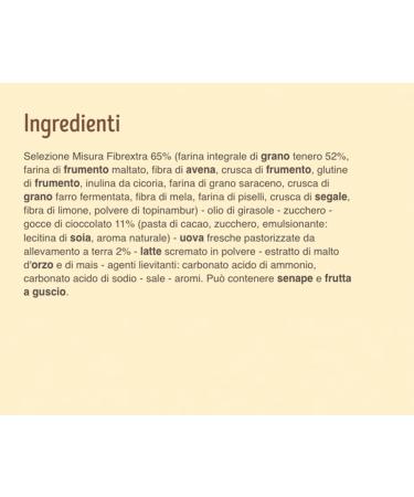  Italian Gourmet E.R. Misura Fibrextra Set of 3 Whole Chalk Cookies with Dark Chocolate Drops Rich in Fibre Italian Whole Flour 6 Pieces of 6 Biscuits 280 g + Italian Gourmet Polpa 400 g - Buy Online on GoSupps.com