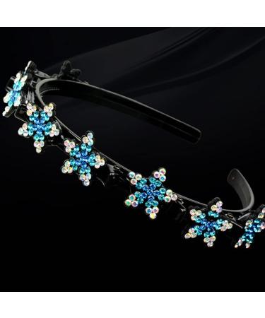TQUXNGA for Double Bangs Hairpin Cute Hairstyle Double Layer Twist Plait Headband with Clips Sweet Braided Hair Hoop Blue - Buy Online on GoSupps.com