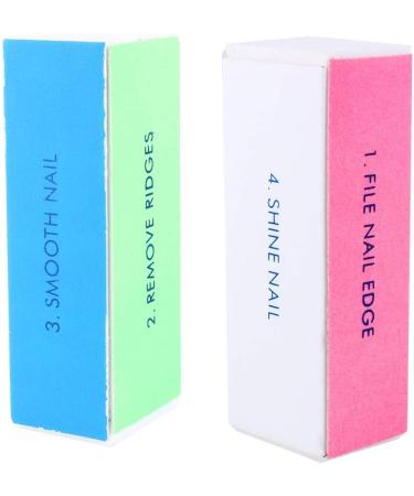 Nail Art Buffer Block Set Manicure Sanding File for Smooth Shine Remove Ridges and File Nail Edge 4 Ways Shiner with Foam + Nail File - Buy Online on GoSupps.com