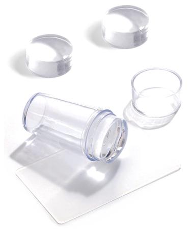 1.1 Inch Clear Silicone Nail Stamper for French Tip Manicure Silicon Jelly Stamp Nail Art Design Tools Soft Rubber Nail Stamping Sponge and Scraper Kit - Buy Online on GoSupps.com