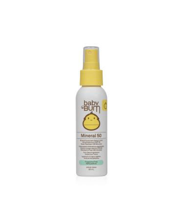 Sun Bum Baby Bum Spf 50 Sunscreen Spray | Mineral Uva/uvb Face and Body Protection for Sensitive Skin | Fragrance Free | Travel size | 3 Fl Oz 3 ounces