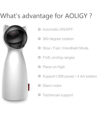 AOLIGY Automatic Cat Laser Toy - Interactive Toy for Indoor Cats & Dogs - Buy Online on GoSupps.com