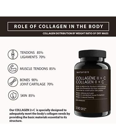 Hydrolyzed Collagen Peptide Supplement Tablets with Vitamine C for Men and Women - 100 Collagen Capsules - Joint pain supplement - Helps maintenance of bones and cartilage - Buy Online on GoSupps.com