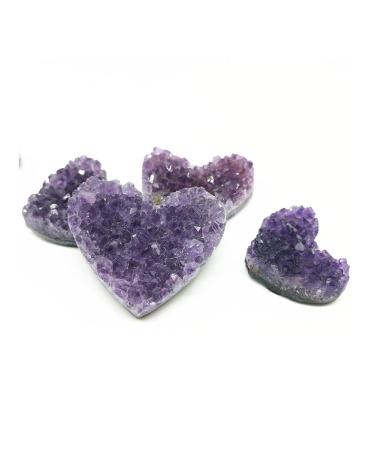 Natural Crystal Rough Balance Rough Uruguay Heart Shaped Amethyst geode Cluster Crystals Stones Natural Crystal Clusters Lucky Stone Crystal 3-5cm