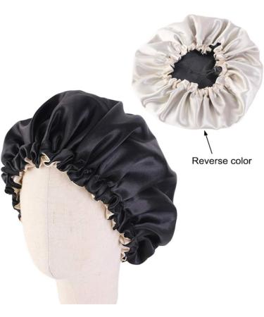 Lurrose Yellow Satin Bonnet for Kids | Double Layer Soft Elastic Sleeping Hat for Toddlers & Babies | Comfortable Sleepwear - Buy Online on GoSupps.com