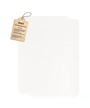 Leather Repair Patch Self-Adhesive Couch Patch 8 11 inch Strong Adhesion Adhesive Multiple Colors Leather Repair Kit for Couch  Car Seats. Bonded Leather Repair (8 11 inch / 2 pcs  White)  8 11 inch / 2 pcs White