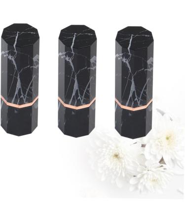 Buy 3pcs Fashion Lipstick Tube - Stylish Marbling Mini Lipstick Packaging | 0.04 Ounce Black - International Shipping Available - Buy Online on GoSupps.com