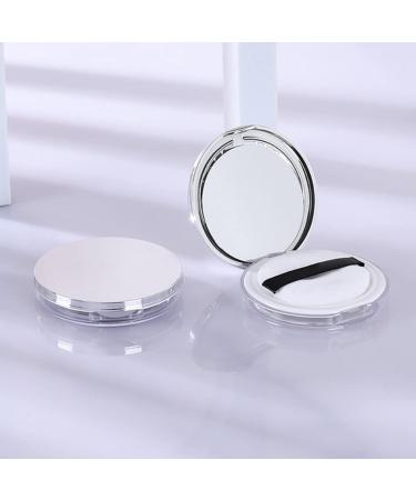 SHERCHPRY 2 Sets Powder Puff Storage Box | Cosmetic Powder Case with Sifter Lids for Loose Powder & Makeup | Travel-Friendly Compact in Pink & Silver - Buy Online on GoSupps.com