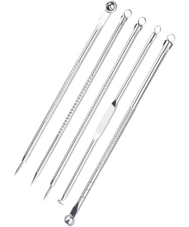 Healifty Removal Needle 2 Sets of 5pcs Needles Facial Blackhead Cleansing Tool with Storage Case Inner Mirror 1 count (Pack of 1) Silverx2pcs - Buy Online on GoSupps.com