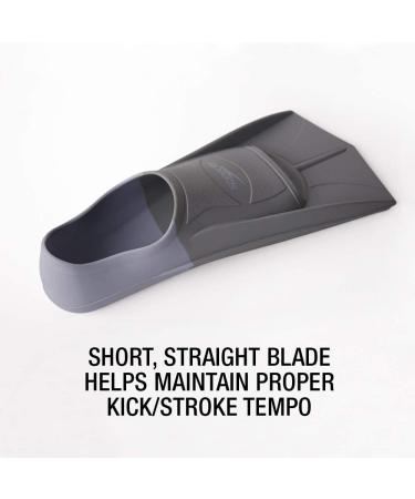 Speedo Unisex Swim Training Fins Rubber Short Blade Medium Blue/Grey - Buy Online on GoSupps.com