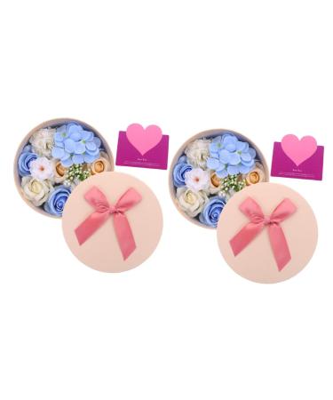 minkissy 2 Boxes Preserved Flower Decoration Mother s Day Plant Essential Oil Soap Mother s Day Floral Bouquet Wedding Flowers Mom Decorations Artificial Soap Flower