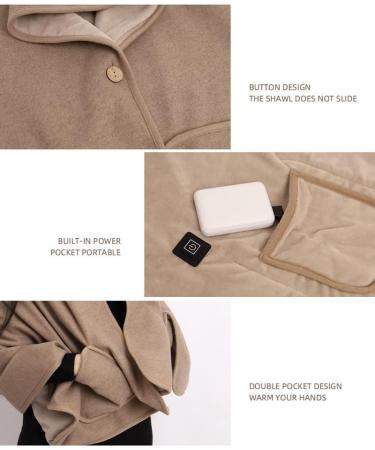 Yqual Heated Ceiling Scarf - USB Heating Blanket with 3 Settings | Portable Warmth for Back Shoulder & Neck - Perfect Anniversary Gift - Buy Online on GoSupps.com