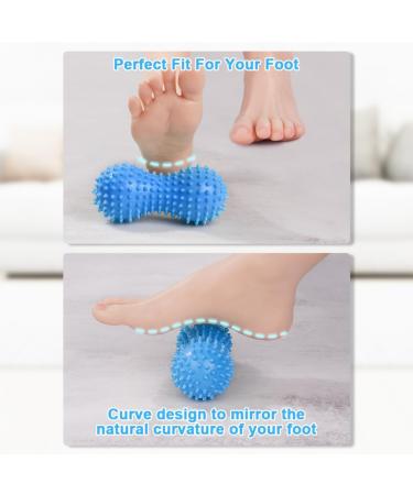 Uraqt Fascia Ball Set - Hard Hedgehog Massage Balls for Muscle Tension Relief | Blue Massage Balls for Feet Back & Neck - Buy Online on GoSupps.com
