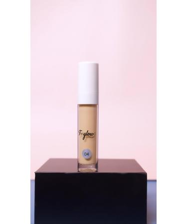 TGLOW Full Coverage Concealer 0.27 fl oz Liquid Matte Makeup for Dark Circles Blemishes and Acne Vegan and Cruelty-Free (Light 03) 0.27 Fl Oz (Pack of 1) Light 03
